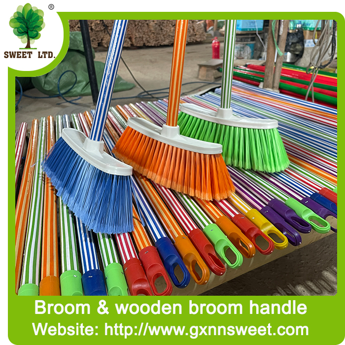 Yiwu Factory Escobas Sweeping Cleaning Home Brooms with Pole Palos De Escobas