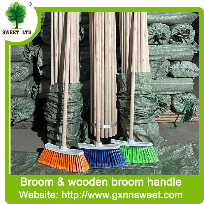 Yiwu Factory Escobas Sweeping Cleaning Home Brooms with Pole Palos De Escobas