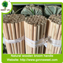 Hot Sale Natural Thick Wooden Broom Handle for Broomstick With Italian Thread