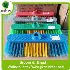 soft plastic broom with wooden stick