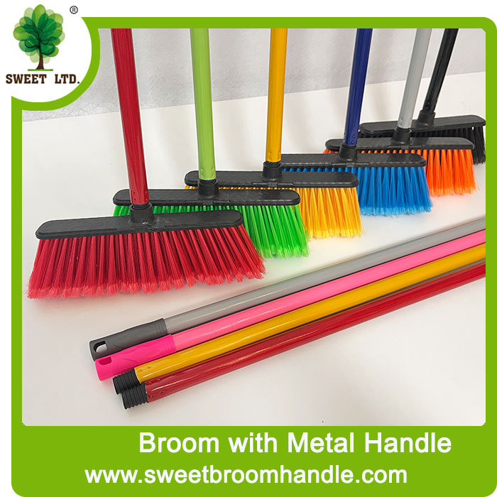 Factory Wholesale 120 CM Length Metal Broom Stick Iron Steel Broom Stick With Italian Thread