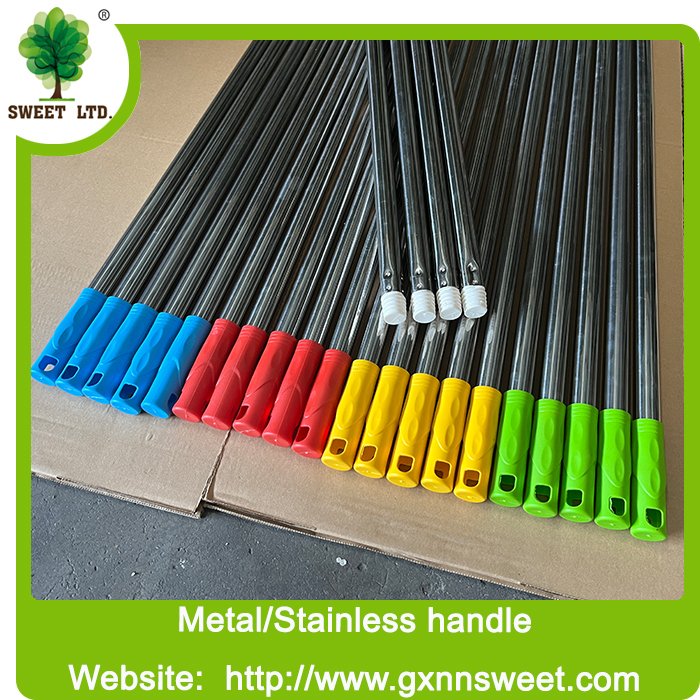 Factory Wholesale 120 CM Length Metal Broom Stick Iron Steel Broom Stick With Italian Thread