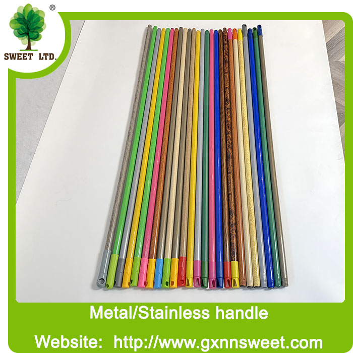 Factory Wholesale 120 CM Length Metal Broom Stick Iron Steel Broom Stick With Italian Thread