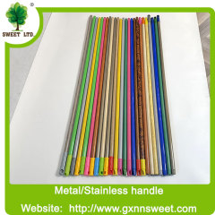 Factory Wholesale 120 CM Length Metal Broom Stick Iron Steel Broom Stick With Italian Thread