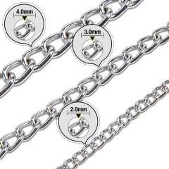 Dog metal collar stainless steel choke collar pull stopper, robust, size adjustable necklace