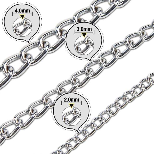 Dog metal collar stainless steel choke collar pull stopper, robust, size adjustable necklace