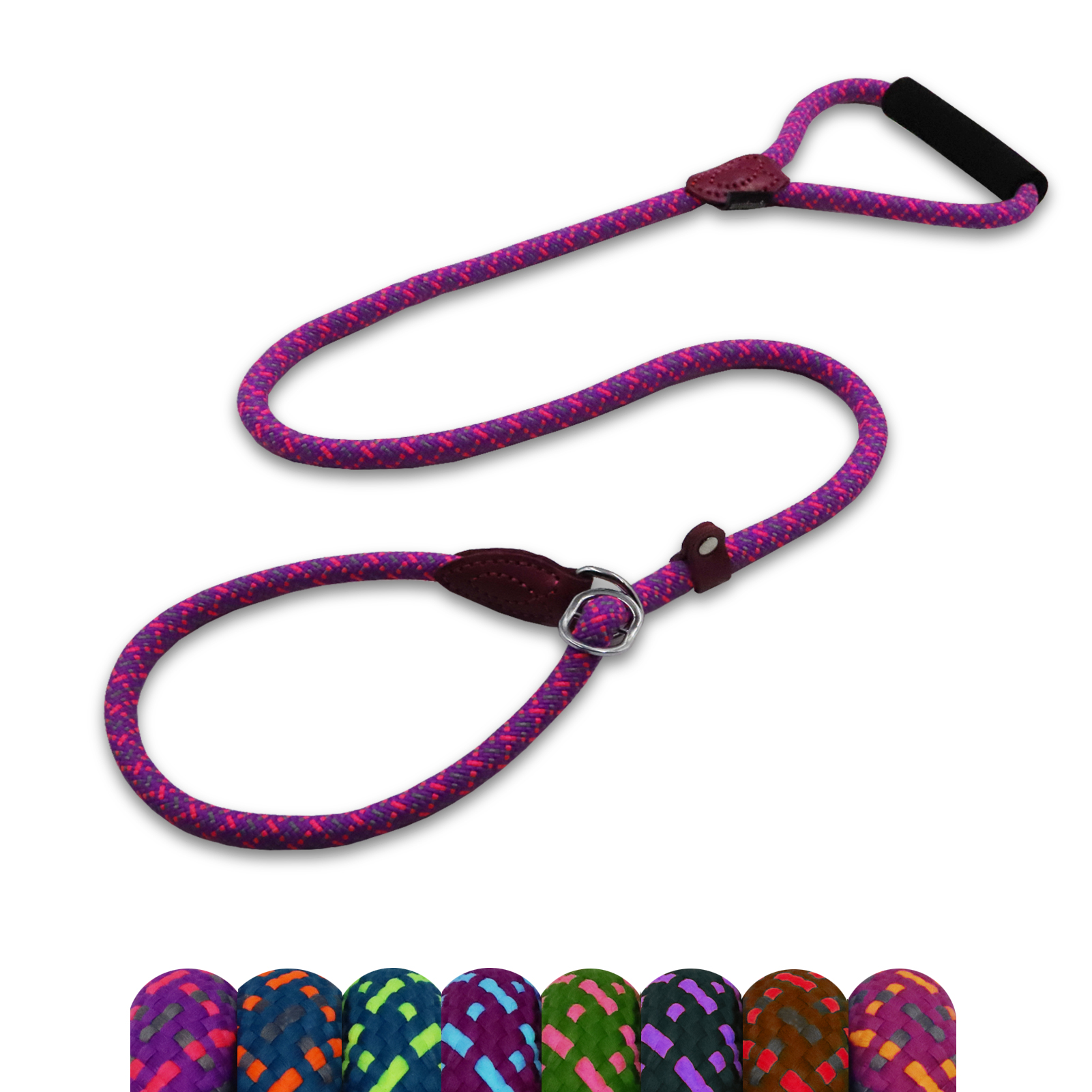 Durable Slip Lead Dog Leash, 1.5m Heavy Duty Dog Loop Leash, Comfortable Strong Rope Slip Leash for Large, Medium Dogs, No Pull Pet Training Leash