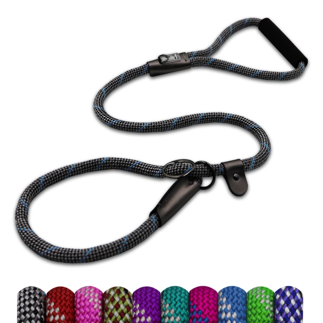 Durable Slip Lead Dog Leash, 1.2m Heavy Duty Dog Loop Leash, Comfortable Strong Rope Slip Leash for Large, Medium Dogs, No Pull Pet Training Leash