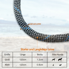 Durable Slip Lead Dog Leash, 1.2m Heavy Duty Dog Loop Leash, Comfortable Strong Rope Slip Leash for Large, Medium Dogs, No Pull Pet Training Leash