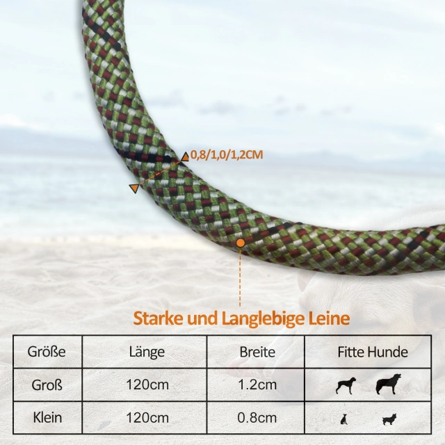 Durable Slip Lead Dog Leash, 1.2m Heavy Duty Dog Loop Leash, Comfortable Strong Rope Slip Leash for Large, Medium Dogs, No Pull Pet Training Leash