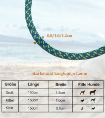 Durable Slip Lead Dog Leash, 1.5m Heavy Duty Dog Loop Leash, Comfortable Strong Rope Slip Leash for Large, Medium Dogs, No Pull Pet Training Leash