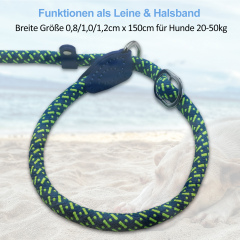 Durable Slip Lead Dog Leash, 1.5m Heavy Duty Dog Loop Leash, Comfortable Strong Rope Slip Leash for Large, Medium Dogs, No Pull Pet Training Leash