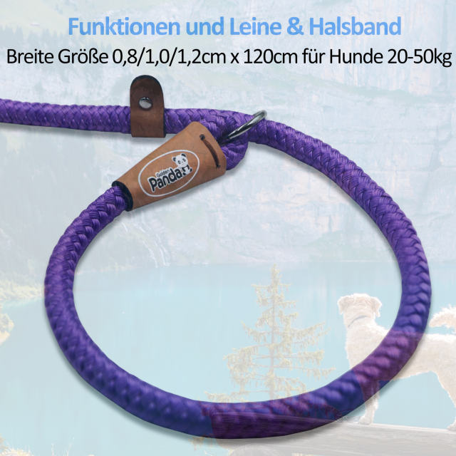 Durable Slip Lead Dog Leash, 1.2m Heavy Duty Dog Loop Leash, Comfortable Strong Rope Slip Leash for Large, Medium Dogs, No Pull Pet Training Leash