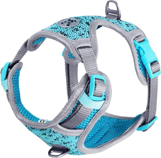 Dog Harness No Pull Adjustable Pet Harness Front Clip Heavy Duty Safe Dog Vest Soft Easy Control Harness for Small Medium Large Dogs