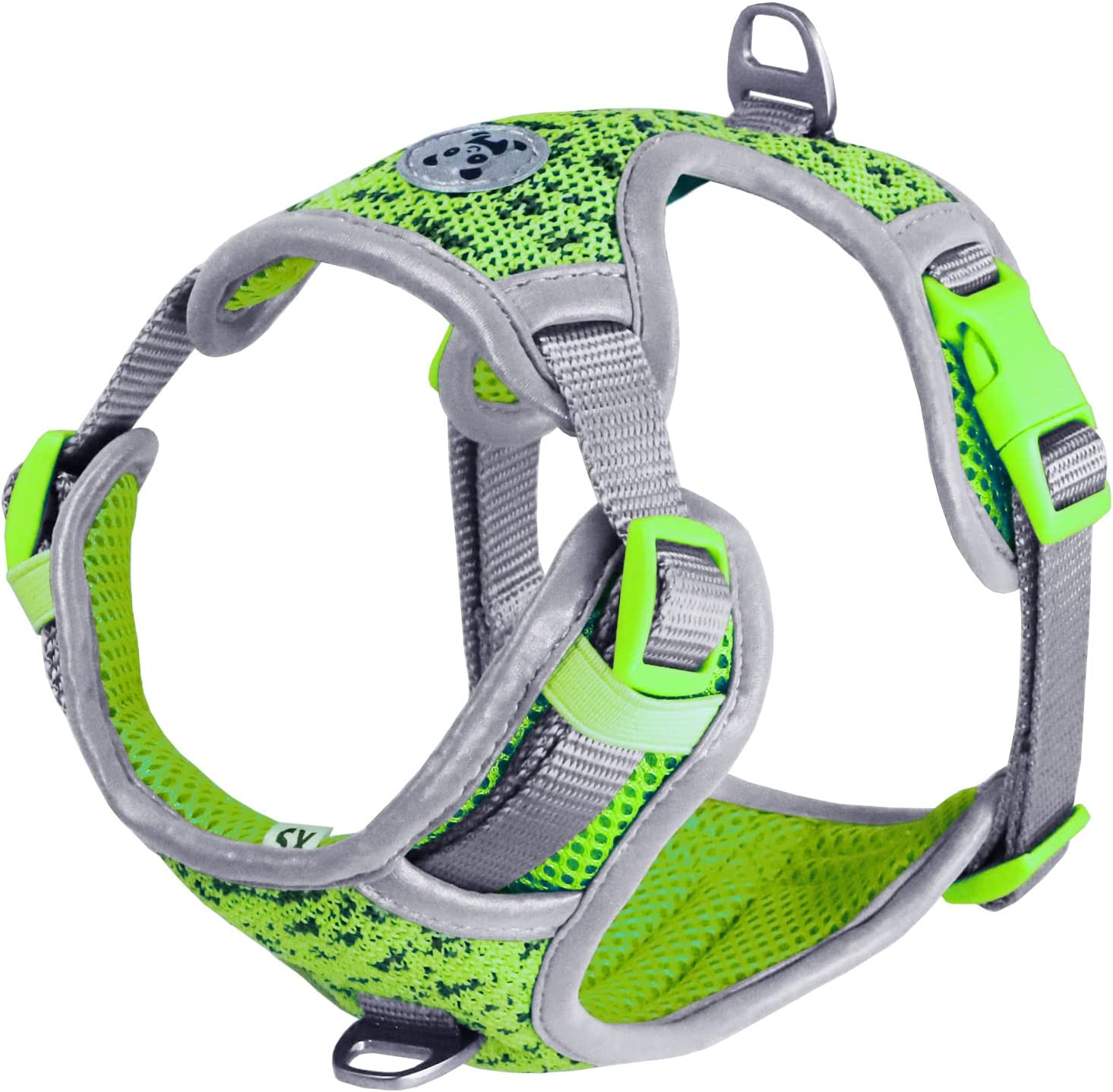 Dog Harness No Pull Adjustable Pet Harness Front Clip Heavy Duty Safe Dog Vest Soft Easy Control Harness for Small Medium Large Dogs