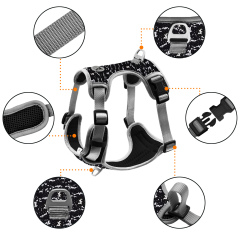 Dog Harness No Pull Adjustable Pet Harness Front Clip Heavy Duty Safe Dog Vest Soft Easy Control Harness for Small Medium Large Dogs