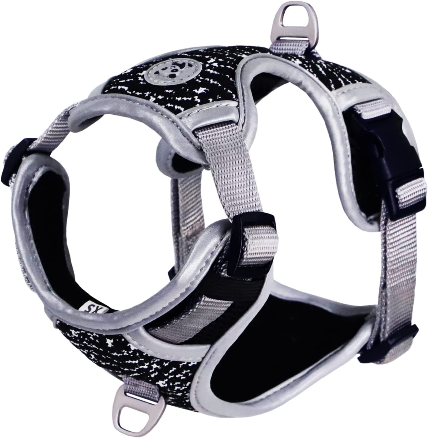Dog Harness No Pull Adjustable Pet Harness Front Clip Heavy Duty Safe Dog Vest Soft Easy Control Harness for Small Medium Large Dogs