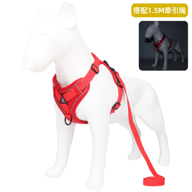 LOS ANDES Dog Harness No Pull Adjustable Pet Harness Front Clip Breathable Safe Dog Vest Reflective Easy Control Harness for Small Medium Dogs