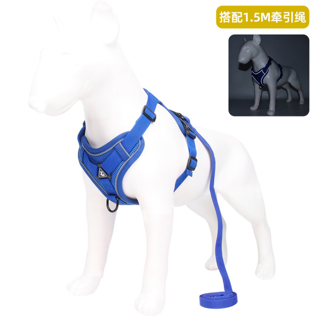 LOS ANDES Dog Harness No Pull Adjustable Pet Harness Front Clip Breathable Safe Dog Vest Reflective Easy Control Harness for Small Medium Dogs