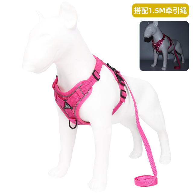 LOS ANDES Dog Harness No Pull Adjustable Pet Harness Front Clip Breathable Safe Dog Vest Reflective Easy Control Harness for Small Medium Dogs