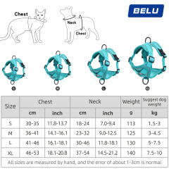 LOS ANDES Dog Harness No Pull Adjustable Pet Harness Front Clip Breathable Safe Dog Vest Reflective Easy Control Harness for Small Medium Dogs