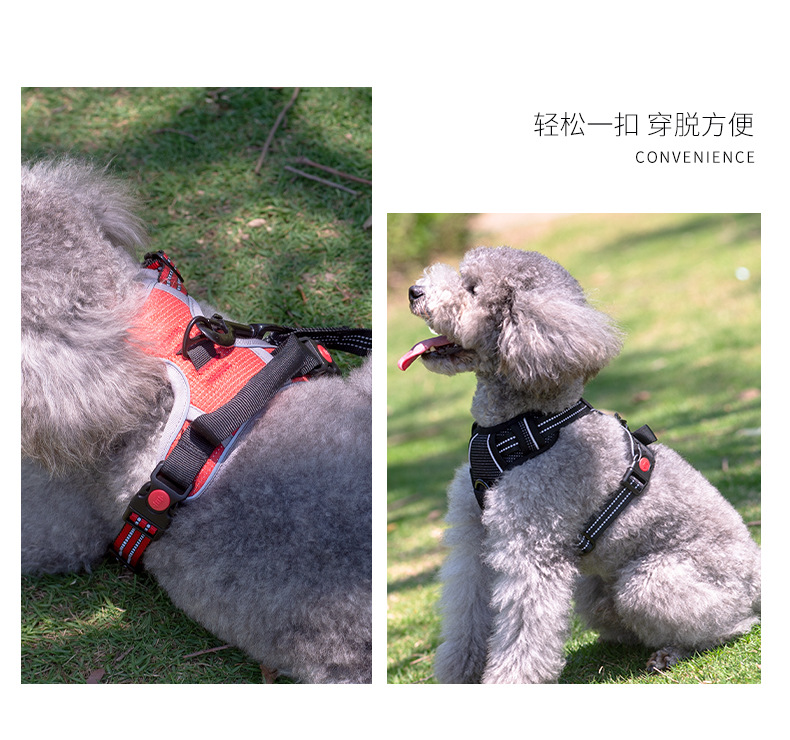 LOS ANDES Dog Harness No Pull Adjustable Pet Harness Front Clip Breathable Safe Dog Vest Soft Easy Control Harness for Small Medium Dogs