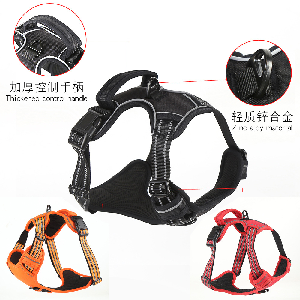 LOS ANDES Dog Harness Adjustable Pet Harness Front Clip Heavy Duty Safe Dog Vest Soft Easy Control Harness for Small Medium Large Dogs