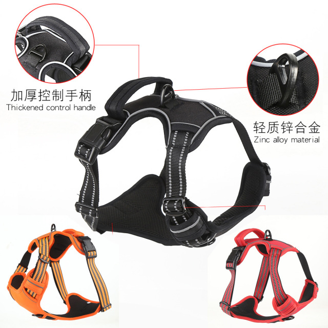 LOS ANDES Dog Harness Adjustable Pet Harness Front Clip Heavy Duty Safe Dog Vest Soft Easy Control Harness for Small Medium Large Dogs