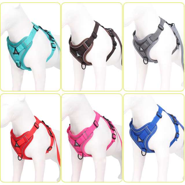 LOS ANDES Dog Harness No Pull Adjustable Pet Harness Front Clip Breathable Safe Dog Vest Reflective Easy Control Harness for Small Medium Dogs