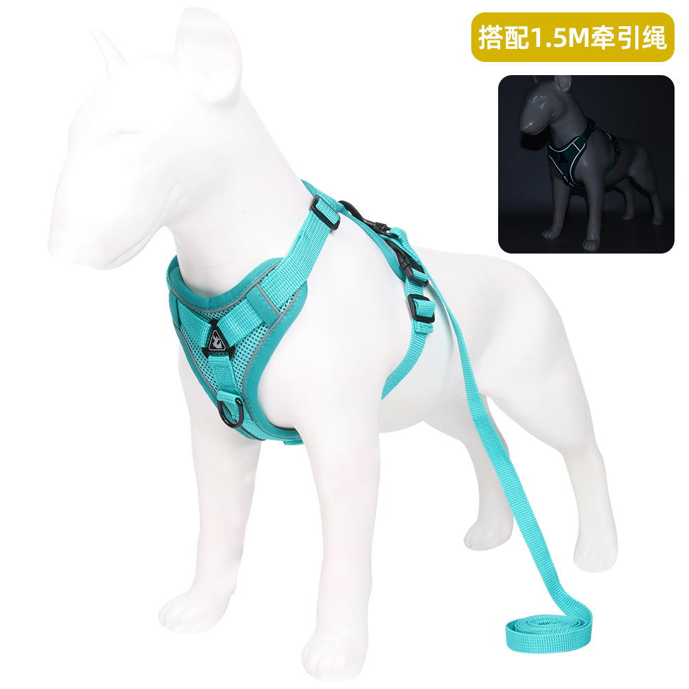 LOS ANDES Dog Harness No Pull Adjustable Pet Harness Front Clip Breathable Safe Dog Vest Reflective Easy Control Harness for Small Medium Dogs
