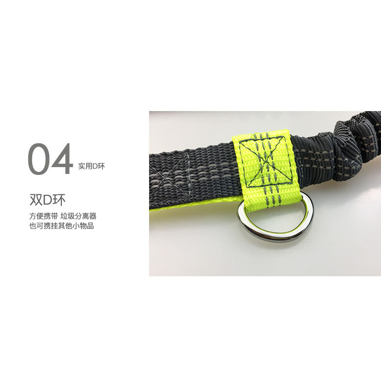 LOS ANDES Hands Free Dog Leash for Running Walking Training Hiking, Reflective Bungee, Adjustable Waist Belt, Shock Absorbing, Ideal for Medium to Large Dogs