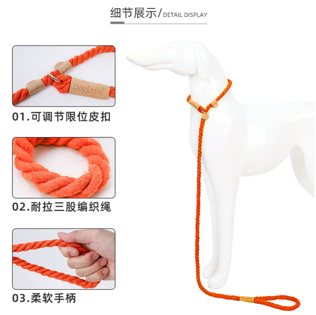 LOS ADNES Extremely Durable Dog Rope Leash, Premium Quality Training Slip Lead,Thick Heavy Duty, Sturdy Nylon, Comfortable For The Strong Large Medium Small Pets
