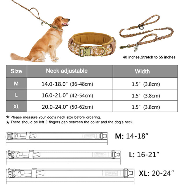 LOS ANDES Heavy Duty Dog Leash - 2 Handles by Padded Traffic Handle for Extra Control - Perfect for Medium to Large Dogs