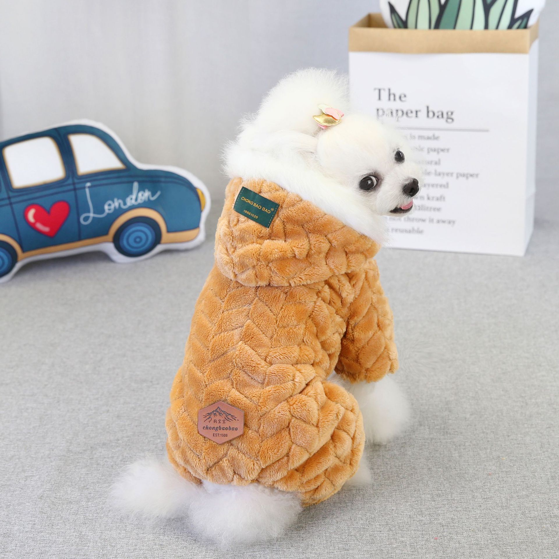 LOS ANDES Dog Costumes Clothes for Small Dogs Winter Puppy Jacket Little Puppy Sweater Fashion Comfortable Pet Jumpsuits Cat Coats