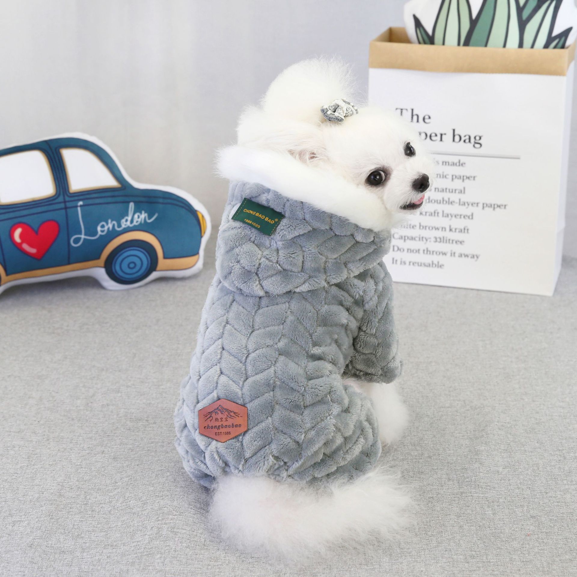 LOS ANDES Dog Costumes Clothes for Small Dogs Winter Puppy Jacket Little Puppy Sweater Fashion Comfortable Pet Jumpsuits Cat Coats