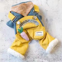 LOS ANDES Dog Denim Costumes Dog Clothes for Small Dogs Winter Puppy Jean Jacket Sling Costumes Little Puppy Sweater Pet Jumpsuits Cat Coats