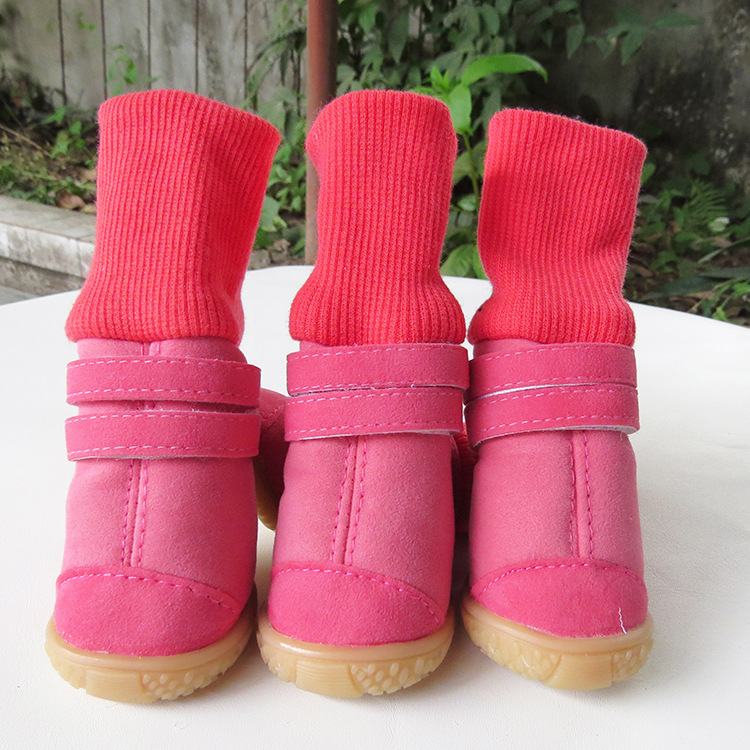 LOS ANDES Dog Boots,Dog Shoes,Dog Booties with Rugged Anti-Slip Sole and Skid-Proof,Outdoor Dog Shoes for Medium Dogs 4Pcs
