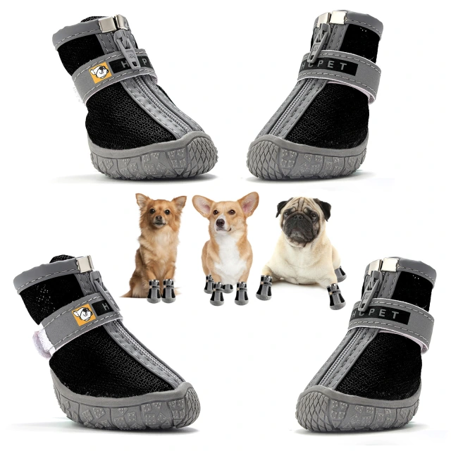 LOS ANDES Breathable Dog Boots - Dogs Shoes for All Seasons, Anti-Slip Socks Paw Protector Heat Protection for Indoor and Outdoor Puppy Hiking