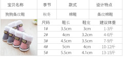 LOS ANDES Warm Winter Little Pet Dog Boots Skidproof Soft Snowman Anti-Slip Sole Paw Protectors Small Puppy Shoes 4PCS