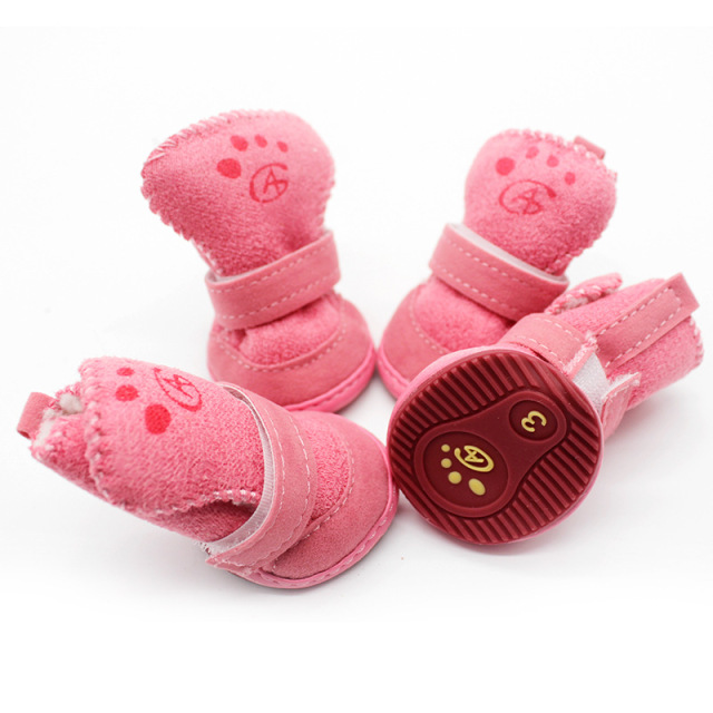 LOS ANDES Puppy Snow Booties for Small Dogs, Chihuahua Booties for Winter, Tiny Cat Booties, Cat Shoes for Cold Weather 4pcs