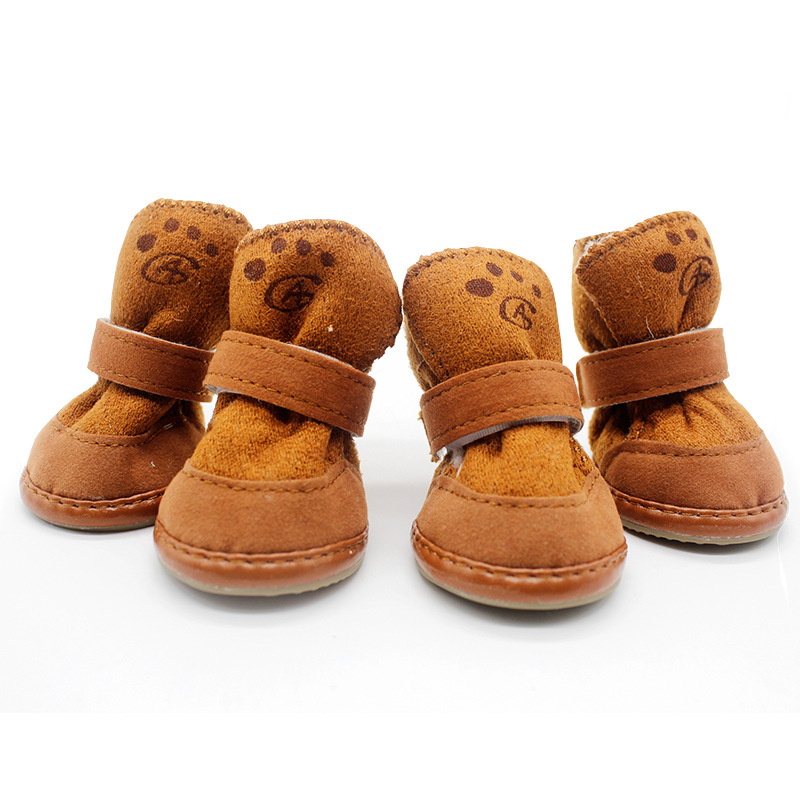 LOS ANDES Puppy Snow Booties for Small Dogs, Chihuahua Booties for Winter, Tiny Cat Booties, Cat Shoes for Cold Weather 4pcs