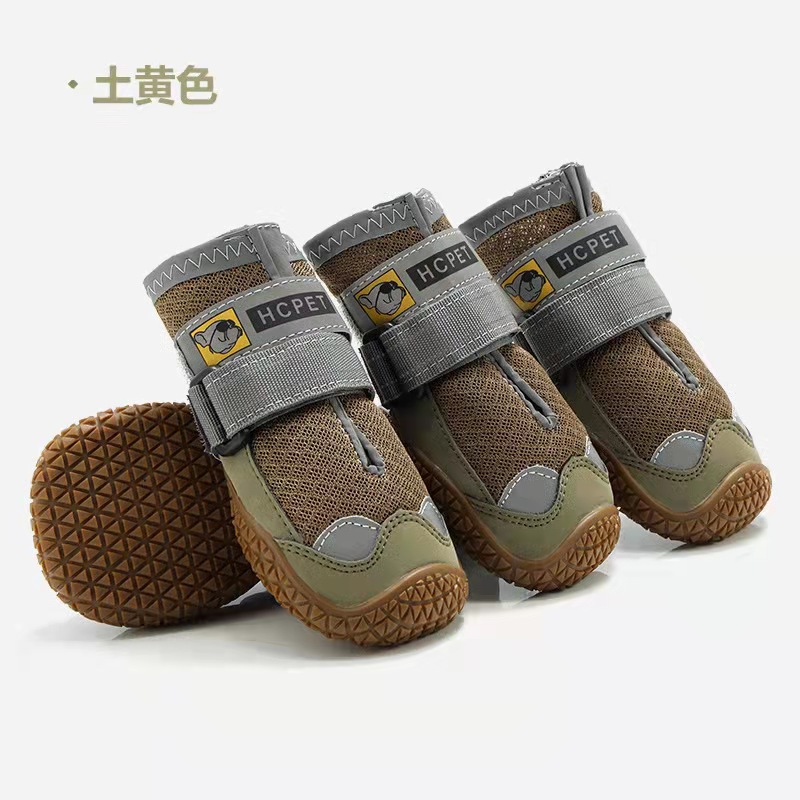 LOS ANDES Dog Boots,Waterproof Dog Shoes,Dog Booties with Reflective Rugged Anti-Slip Sole and Skid-Proof,Outdoor Dog Shoes for Medium Dogs 4Pcs