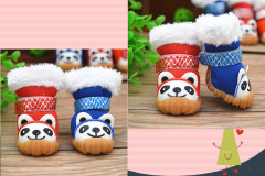 LOS ANDES Winter Pet Warm Shoes, Anti Slip Dog Shoes, Dog Pet Snow Booties for Dogs Outdoor Walking Running, 4PCS