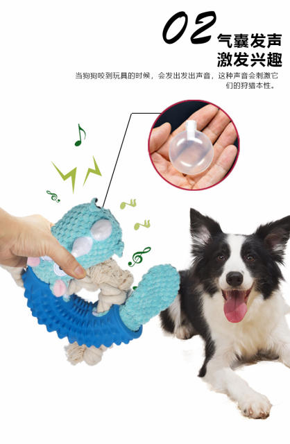Squeaky Dog Toys, Durable Rubber Dog Chew Bite Toy Stuffed Dog Toys, Funny Interactive Dog Toys for Puppy Small Medium Pets Dogs