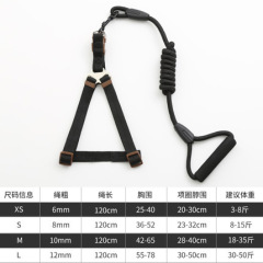 LOS ANDES No Pull Dog Harness with Leash and Collar Set, Adjustable Basic Step in Puppy Vest Outdoor Walking Solid Color Pet Body Harness Set for Small Medium Dogs