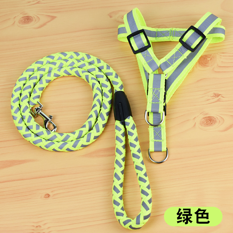 LOS ANDES No Pull Dog Harness and Leash Set, Adjustable Basic Reflective Step in Puppy Vest Outdoor Walking Pet Body Harness Set for Small Medium Dogs