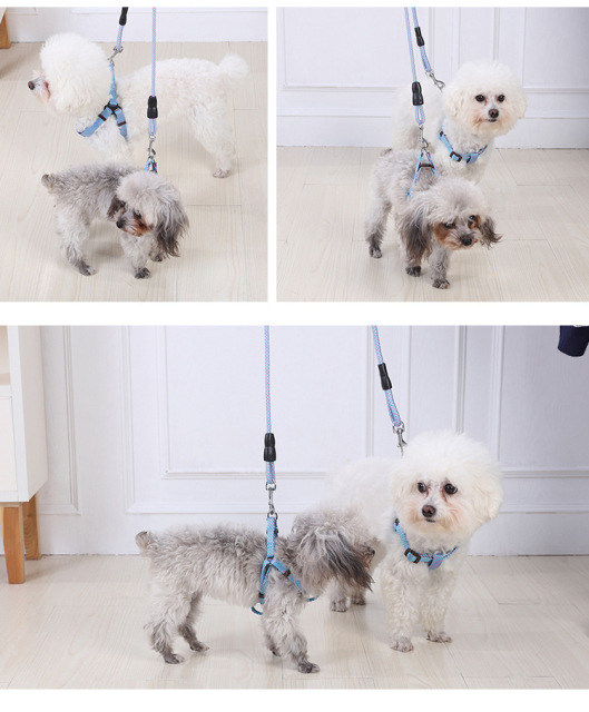 LOS ANDES Soft Touch Harness & Rope Leash -Non Slip Dog Leash & Adjustable Harness - Pet Body Harness Set for Training, Walking, Running