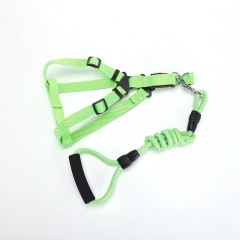 LOS ANDES Soft Touch Harness & Rope Leash -Non Slip Dog Leash & Adjustable Harness - Pet Body Harness Set for Training, Walking, Running