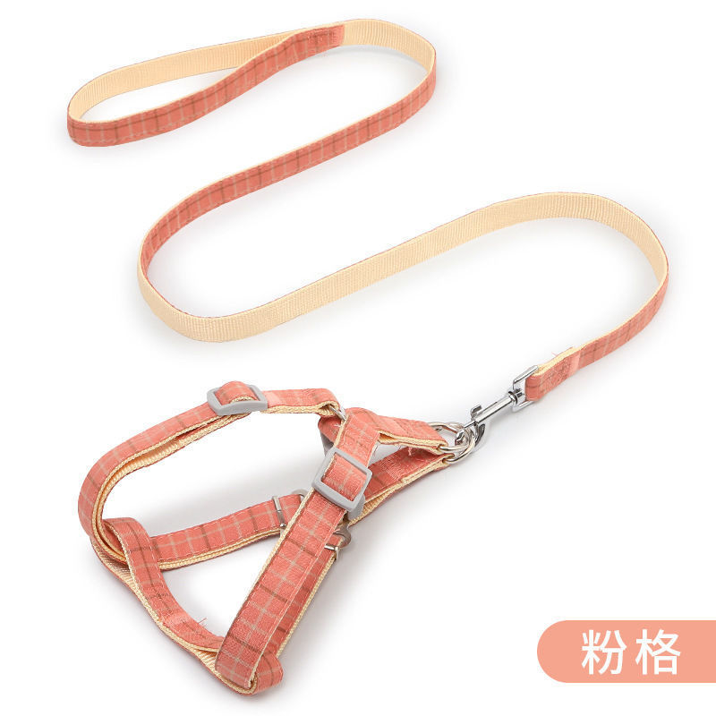 LOS ANDES No Pull Dog Harness and Leash Set, Adjustable Basic Nylon Step in Puppy Vest Outdoor Walking Pet Body Harness Set for Small Medium Dogs
