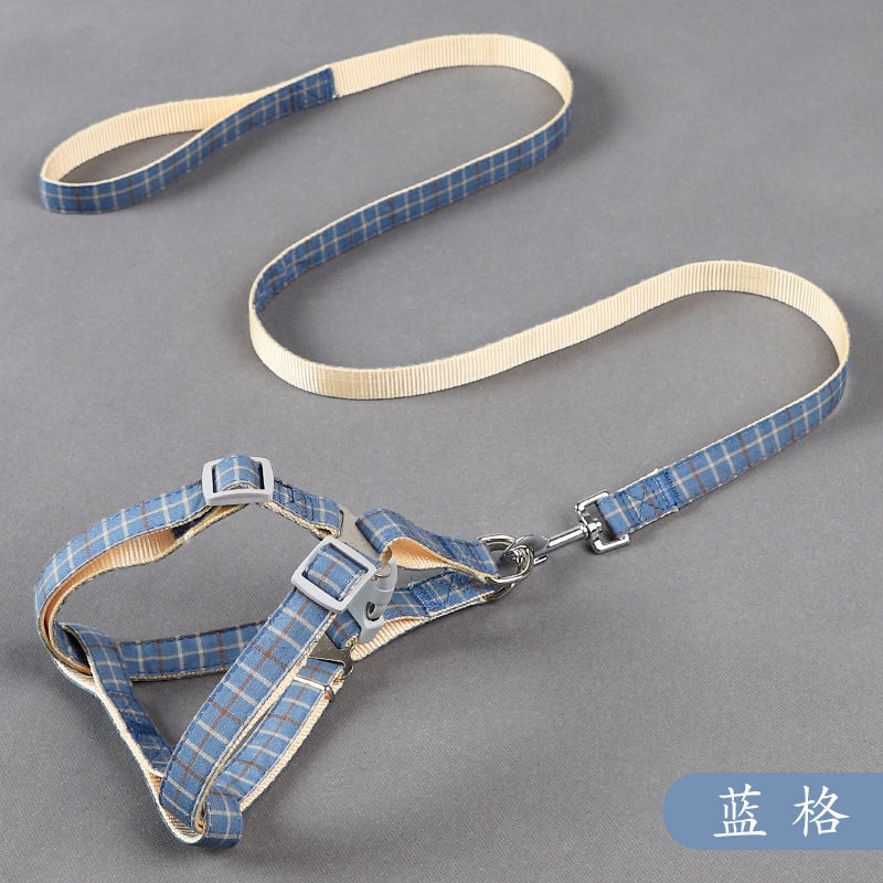 LOS ANDES No Pull Dog Harness and Leash Set, Adjustable Basic Nylon Step in Puppy Vest Outdoor Walking Pet Body Harness Set for Small Medium Dogs
